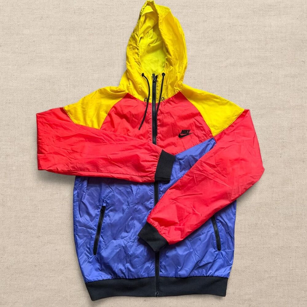 Nike NSW Heritage Windrunner Hooded Jacket Mens Size Small Colorblock Top